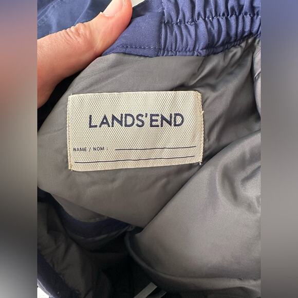 Lands' End Kids Waterproof Insulated Iron Knee Snow Pants Blue Size 8 Grow Along - Picture 8 of 10